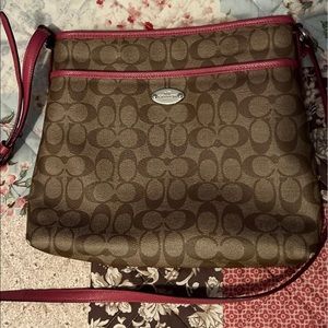 Brown/Pink Coach purse